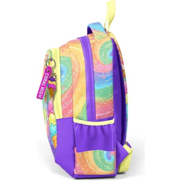 Coral High Kids Milka Dondurma Desenli Üç Bölmeli Okul Sırt Çantası 33254