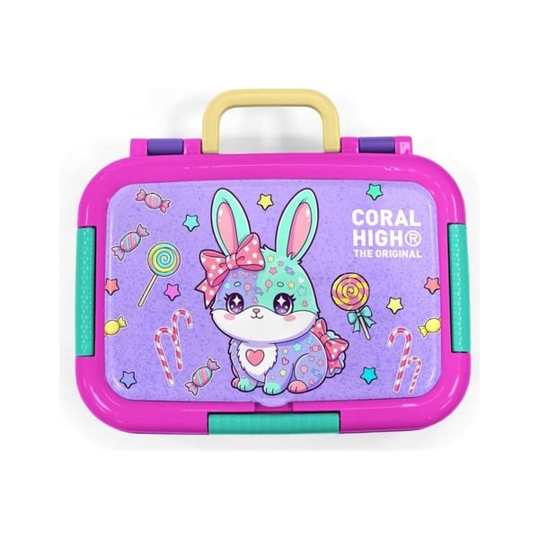 Coral High Kids Milka Su Yeşili Tavşan Desenli Paslanmaz Çelik Beslenme Kabı 39155