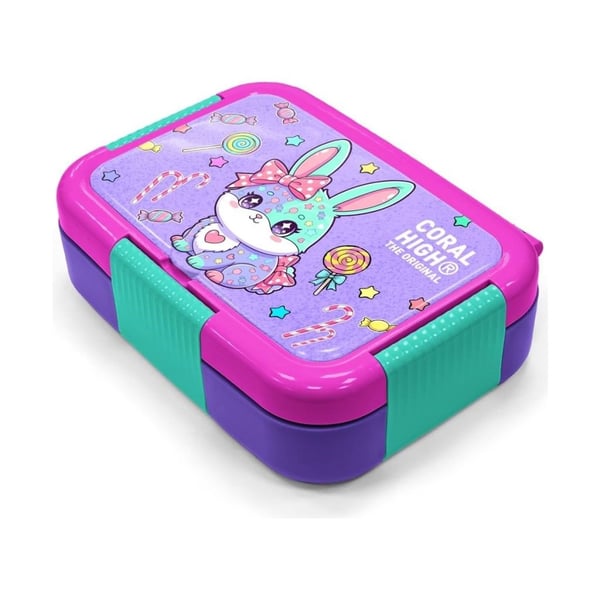Coral High Kids Milka Su Yeşili Tavşan Desenli Paslanmaz Çelik Beslenme Kabı 39155
