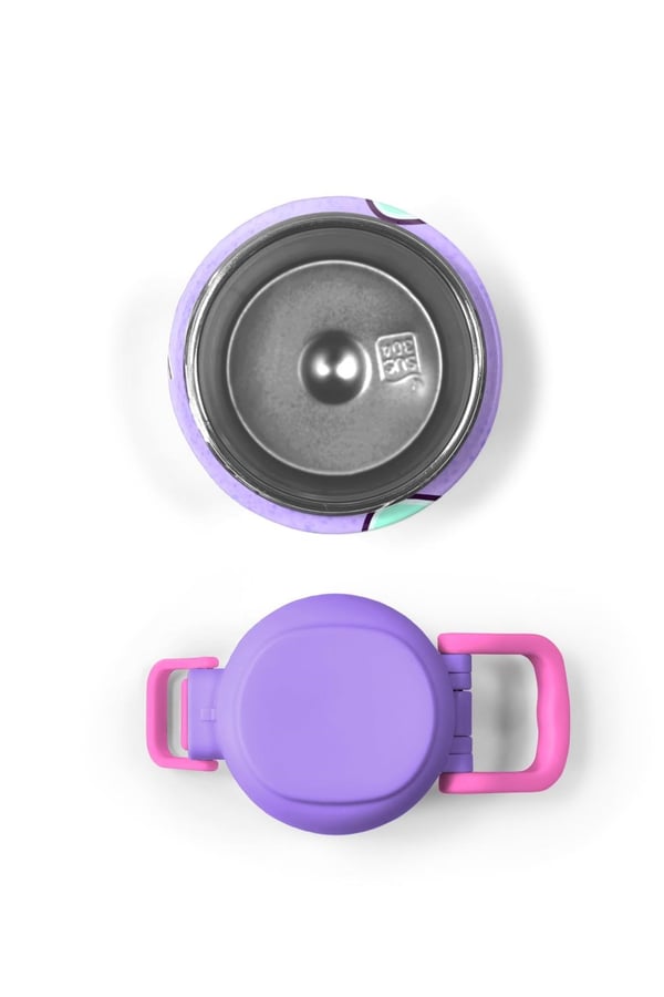 Coral High Kids Milka Su Yeşili Tavşan Desenli Pipetli ve Direkt İçim Çelik Termos 500 ml 38137
