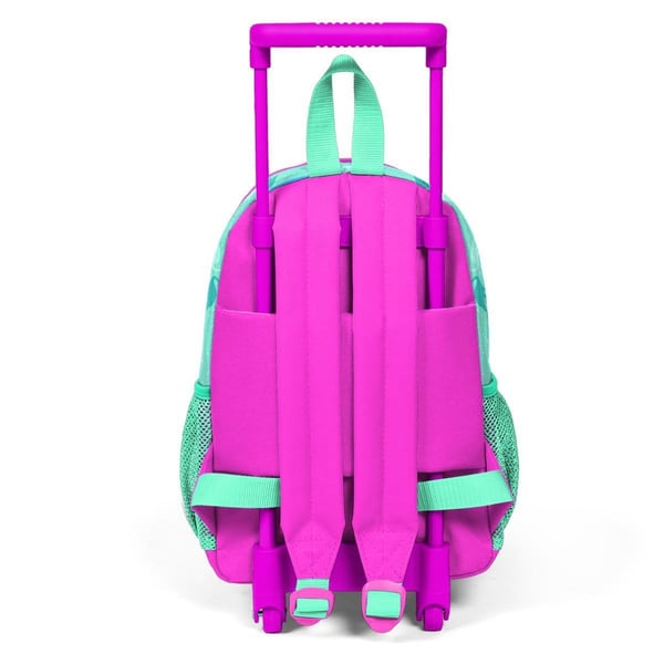 Coral High Kids Minik Yuva Çekçekli Sırt Çantası Su Yeşili Neon Pembe Flamingo Desenli İki Bölmeli 24004