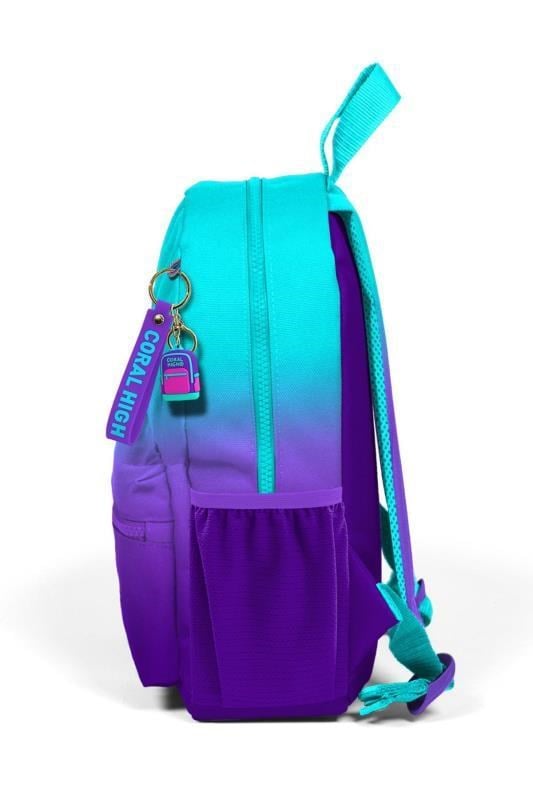 Coral High KIDS Minik Yuva Sırt Çantası Mavi Pembe Tavşan Desenli İki Bölmeli 23536