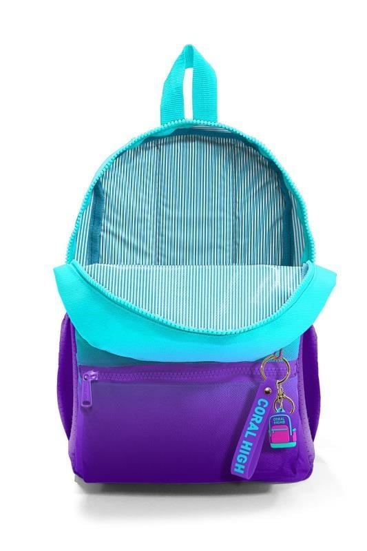 Coral High KIDS Minik Yuva Sırt Çantası Mavi Pembe Tavşan Desenli İki Bölmeli 23536