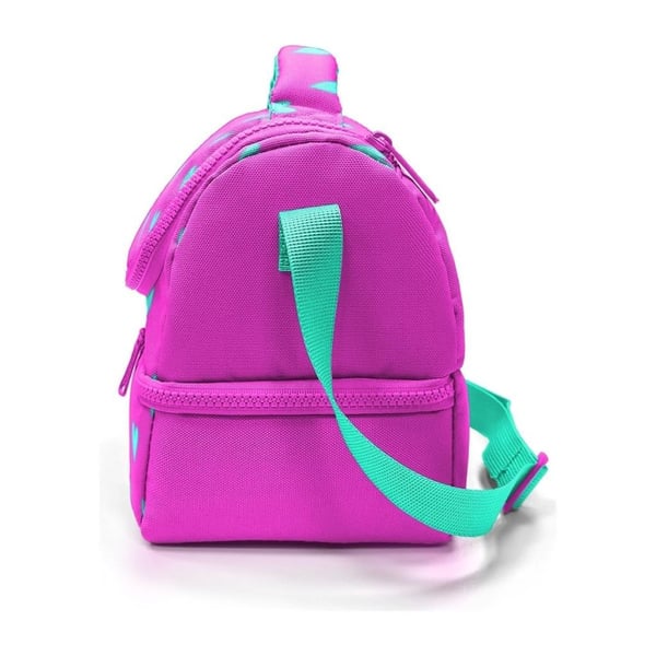 Coral High Kids Neon Pembe Su Yeşili Kalpj Desenli Thermo İki Katlı Beslenme Çantası 37212