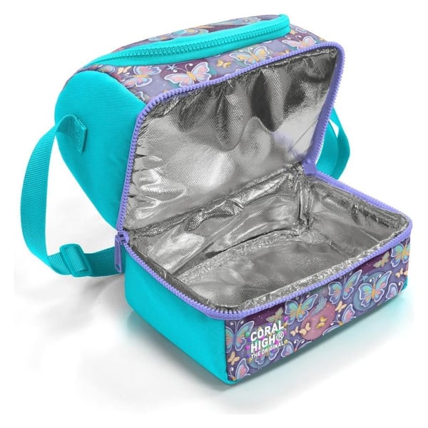 Coral High Kids Pastel Renkli Kelebek Desenli Thermo İki Katlı Beslenme Çantası 37203