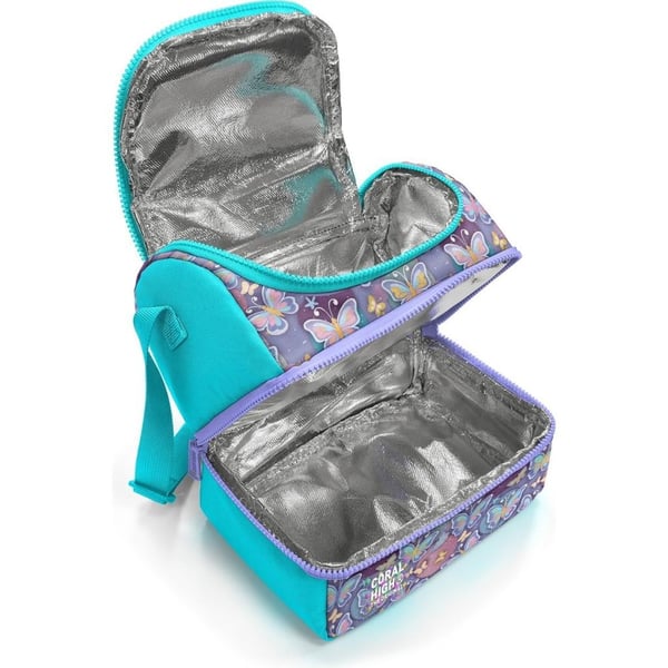 Coral High Kids Pastel Renkli Kelebek Desenli Thermo İki Katlı Beslenme Çantası 37203