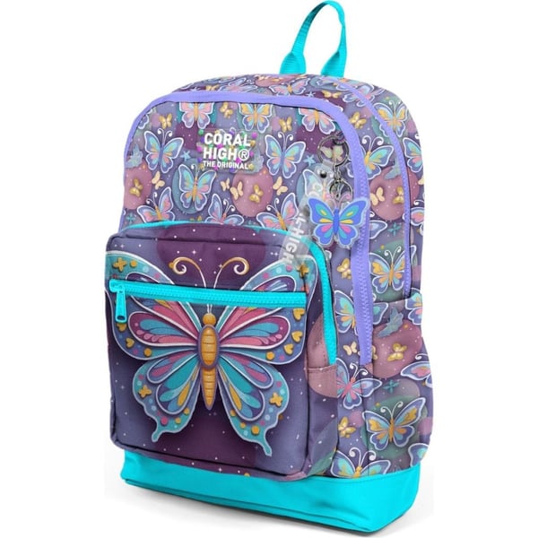 Coral High Kids Pastel Renkli Kelebek Desenli Okul Sırt Çantası 33206