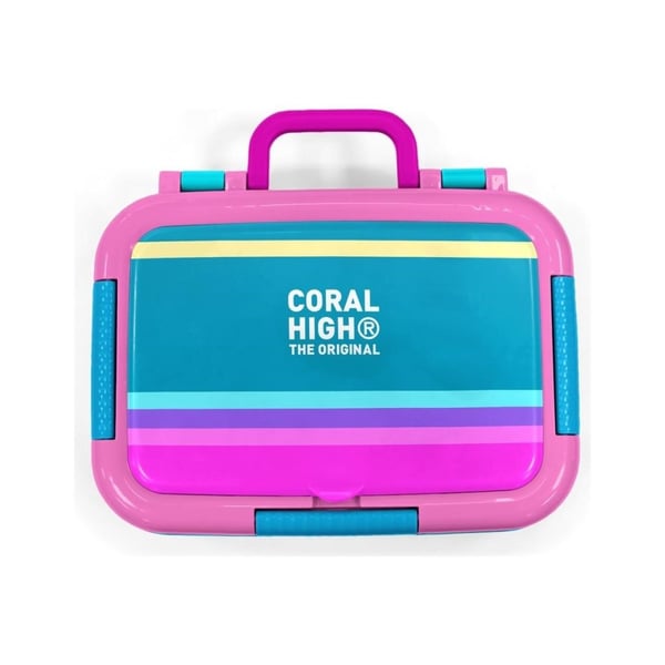Coral High Kids Pembe Pastel Renkli Desenli Paslanmaz Çelik Beslenme Kabı 39267
