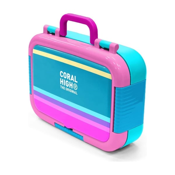 Coral High Kids Pembe Pastel Renkli Desenli Paslanmaz Çelik Beslenme Kabı 39267
