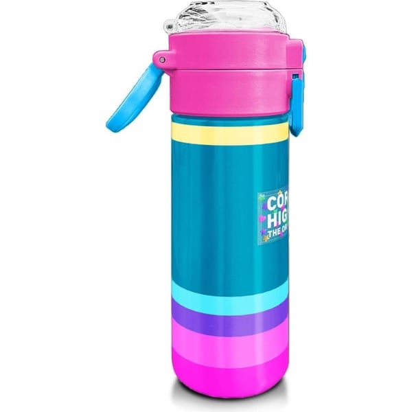 Coral High Kids Pembe Pastel Renkli Pipetli ve Direkt İçim Çelik Termos 500 ml 31960