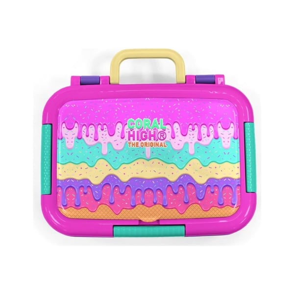 Coral High Kids Pembe Rengarenk Dondurma Desenli Paslanmaz Çelik Beslenme Kabı 39244