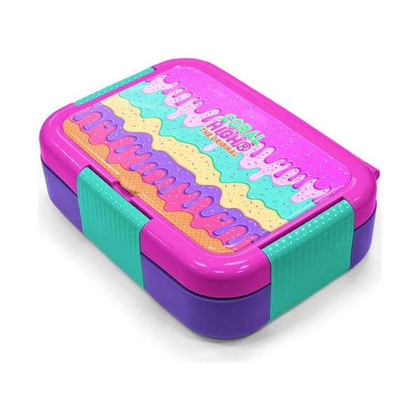 Coral High Kids Pembe Rengarenk Dondurma Desenli Paslanmaz Çelik Beslenme Kabı 39244