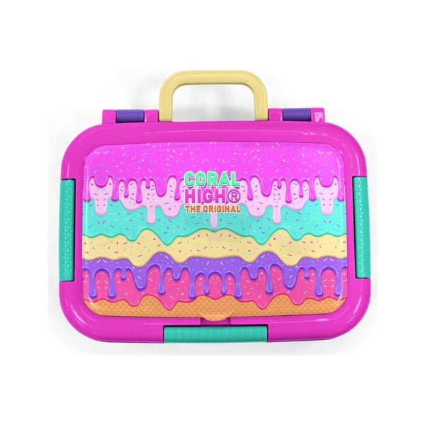 Coral High Kids Pembe Rengarenk Dondurma Desenli Paslanmaz Çelik Beslenme Kabı 39244