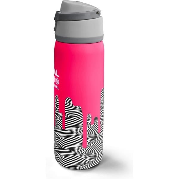 Coral High Kids Pembe Siyah Beyaz Desenli Pipetli ve Direkt İçim Çelik Termos 800 ml 38539