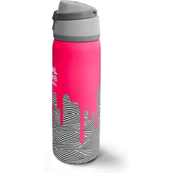Coral High Kids Pembe Siyah Beyaz Desenli Pipetli ve Direkt İçim Çelik Termos 800 ml 38539
