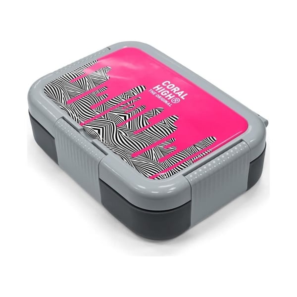Coral High Kids Pembe Siyah Beyaz Desenli Paslanmaz Çelik Beslenme Kabı 39185