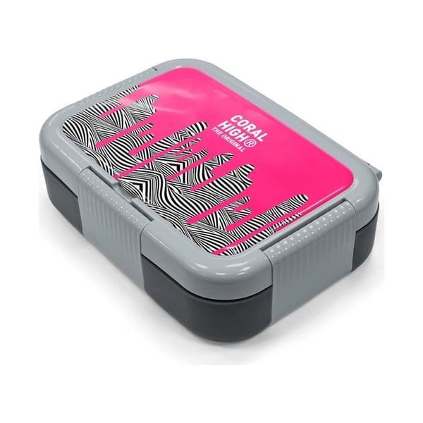 Coral High Kids Pembe Siyah Beyaz Desenli Paslanmaz Çelik Beslenme Kabı 39185