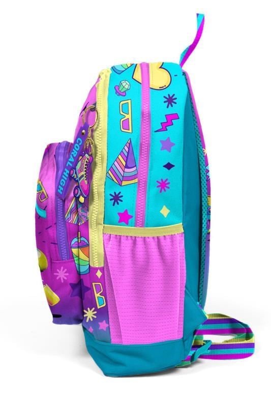 Coral High Kids Pembe Turkuaz Kulaklık Paten Desenli Okul Sırt Çantası 23754