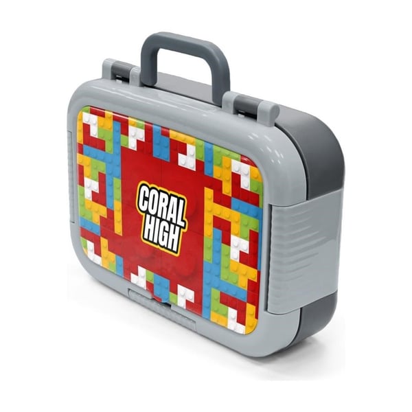 Coral High Kids Renkli Blok Desenli Paslanmaz Çelik Beslenme Kabı 39283