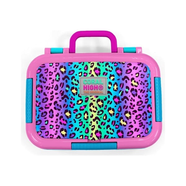 Coral High Kids Renkli Leopar Desenli Paslanmaz Çelik Beslenme Kabı 39277