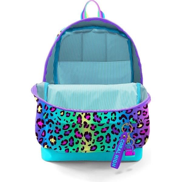 Coral High Kids Renkli Leopar Desenli Okul Sırt Çantası 23769