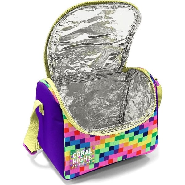 Coral High Kids Renkli Piksel Kalp Desenli Thermo Beslenme Çantası 37108
