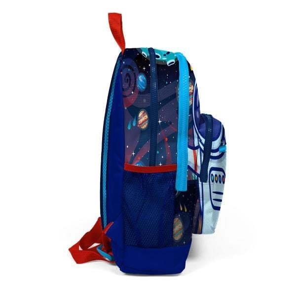 Coral High Kids Saks Mavi Astronot Desenli Dört Bölmeli USB'li Okul Sırt Çantası 23824