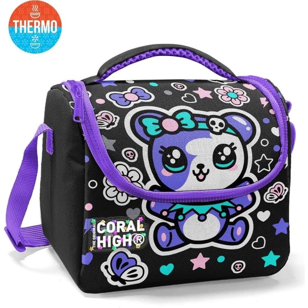 Coral High Kids Siyah Ayıcık Desenli Thermo Beslenme Çantası 37142