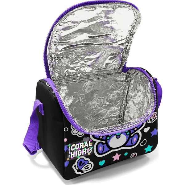 Coral High Kids Siyah Ayıcık Desenli Thermo Beslenme Çantası 37142