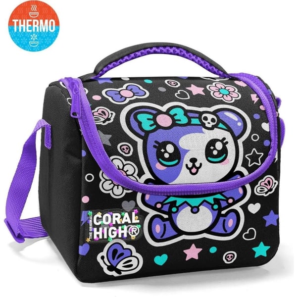 Coral High Kids Siyah Ayıcık Desenli Thermo Beslenme Çantası 37142