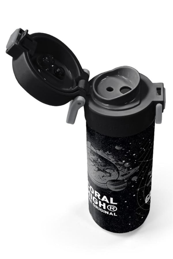 Coral High Kids Siyah Galaxy Desenli Pipetli ve Direkt İçim Çelik Termos 500 ml 31857