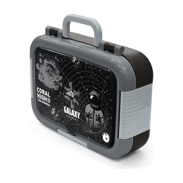 Coral High Kids Siyah Galaxy Desenli Paslanmaz Çelik Beslenme Kabı 39178