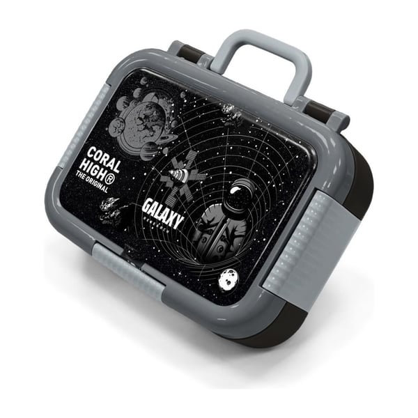 Coral High Kids Siyah Galaxy Desenli Paslanmaz Çelik Beslenme Kabı 39178
