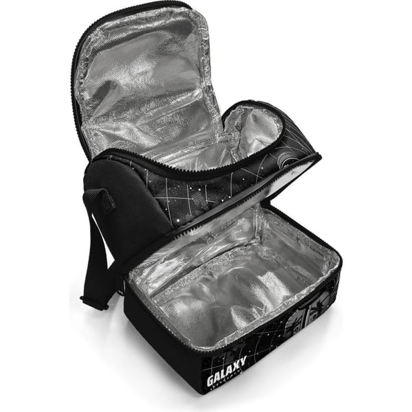 Coral High Kids Siyah Galaxy Desenli Thermo İki Katlı Beslenme Çantası 37219