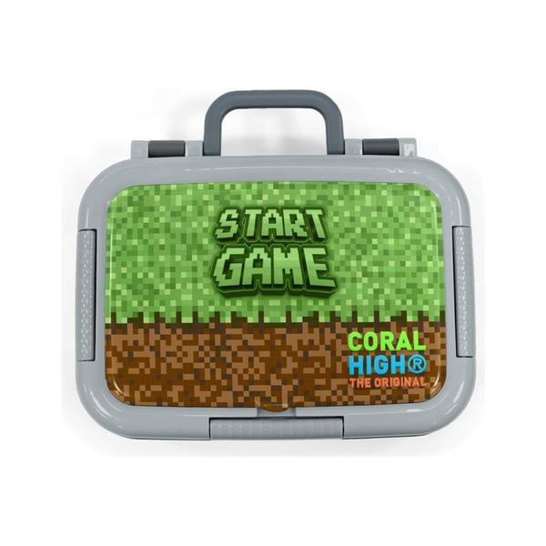 Coral High Kids Yeşil Kahverengi High Craft Desenli Paslanmaz Çelik Beslenme Kabı 39284