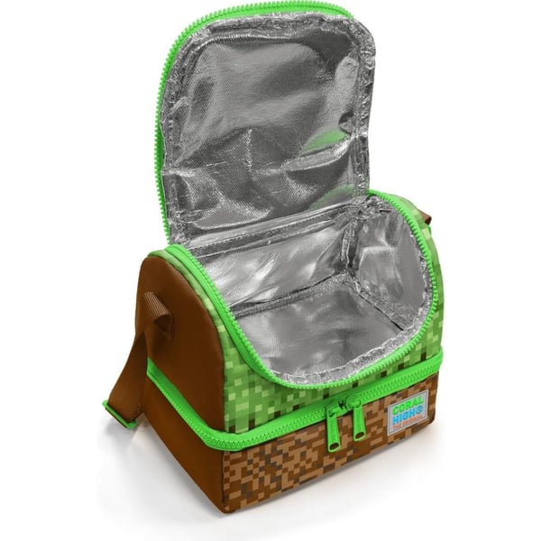 Coral High Kids Yeşil Kahverengi High Craft Desenli Thermo İki Katlı Beslenme Çantası 37217