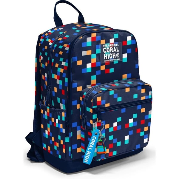 Coral High Lacivert Geometrik Desenli Okul Sırt Çantası 33235