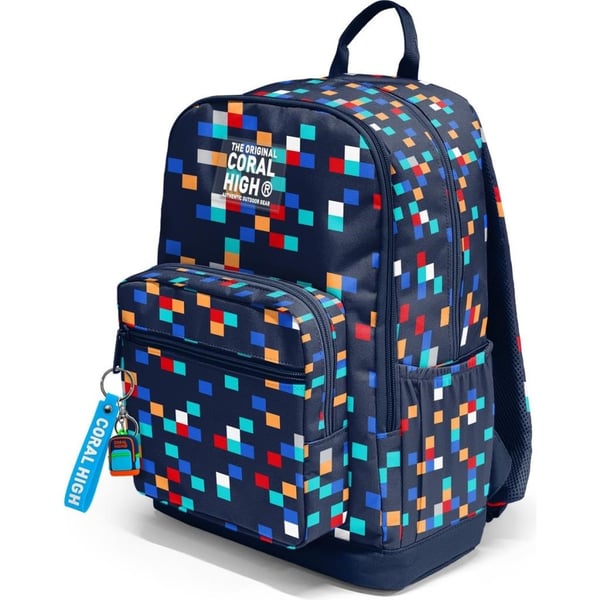 Coral High Lacivert Geometrik Desenli Okul Sırt Çantası 33235