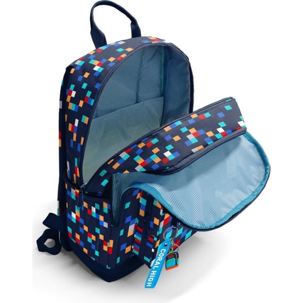 Coral High Lacivert Geometrik Desenli Okul Sırt Çantası 33235