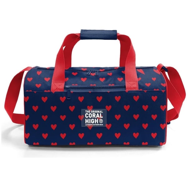 Coral High Lacivert Kırmızı Kalp Desenli Spor Çantası 27547