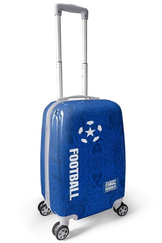 Coral High Lacivert Saks Futbol Desenli PC Kabin Boy Valiz (50cm) 16561