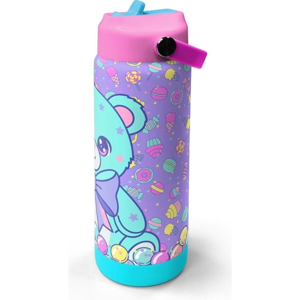 Coral High Milka Şeker Ayıcık Desenli Katlanır Ağızlıklı Çelik Termos 650 ml 38305