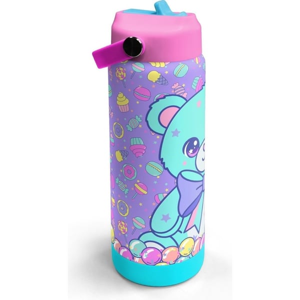 Coral High Milka Şeker Ayıcık Desenli Katlanır Ağızlıklı Çelik Termos 650 ml 38305