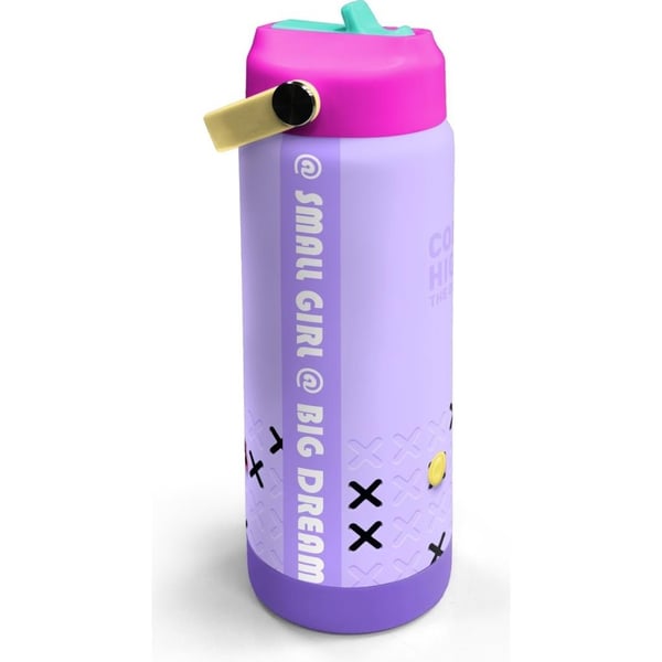 Coral High Mor Lila Desenli Katlanır Ağızlıklı Çelik Termos 650 ml 38350