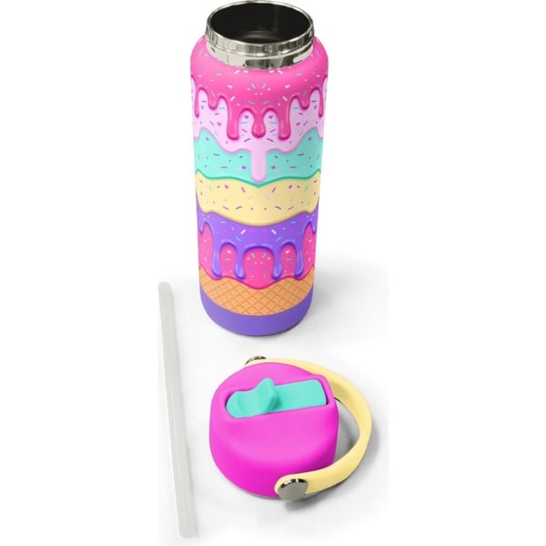 Coral High Pembe Rengarenk Katlanır Ağızlıklı Çelik Termos 650 ml 38377