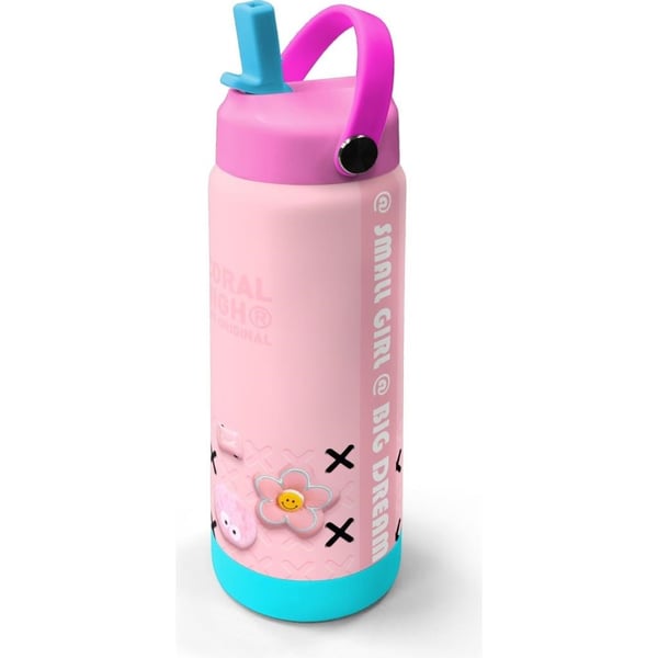 Coral High Pembe Şeker Desenli Katlanır Ağızlıklı Çelik Termos 650 ml 38349