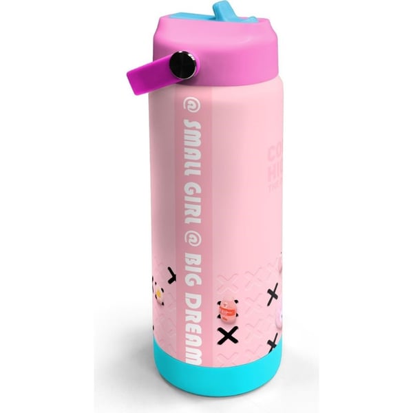 Coral High Pembe Şeker Desenli Katlanır Ağızlıklı Çelik Termos 650 ml 38349