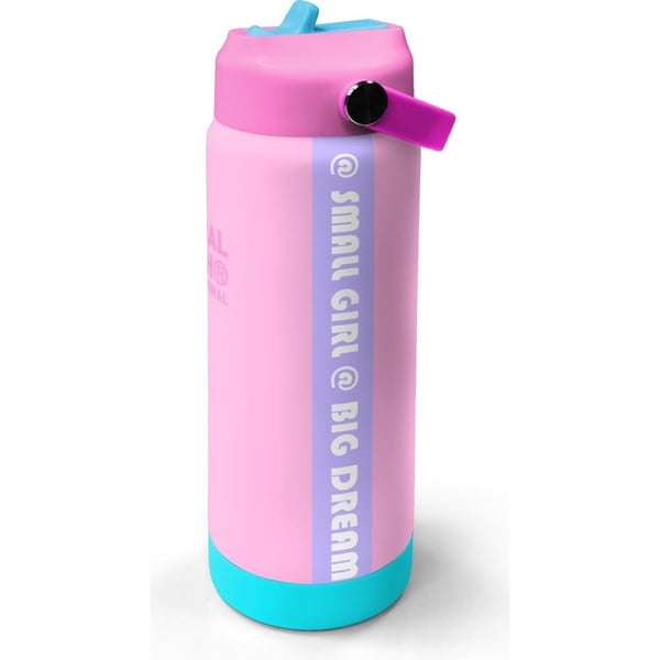 Coral High Pembe Turkuaz Desenli Katlanır Ağızlıklı Çelik Termos 650 ml 38356