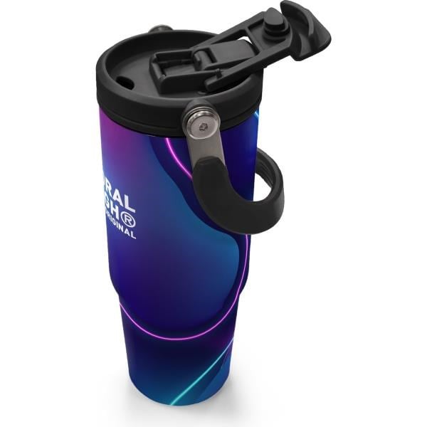 Coral High Renkli Desenli Pipetli ve Direkt İçim Çelik Termos 900 ml 38735