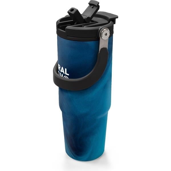 Coral High Renkli Desenli Pipetli ve Direkt İçim Çelik Termos 900 ml 38736